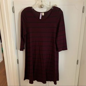 Maroon/Black Sweater Dress